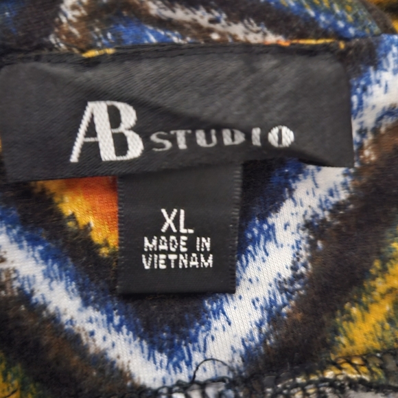 AB Studio Boho, Aztec, Southwestern Halter Dress, Sz XL - Picture 4 of 4